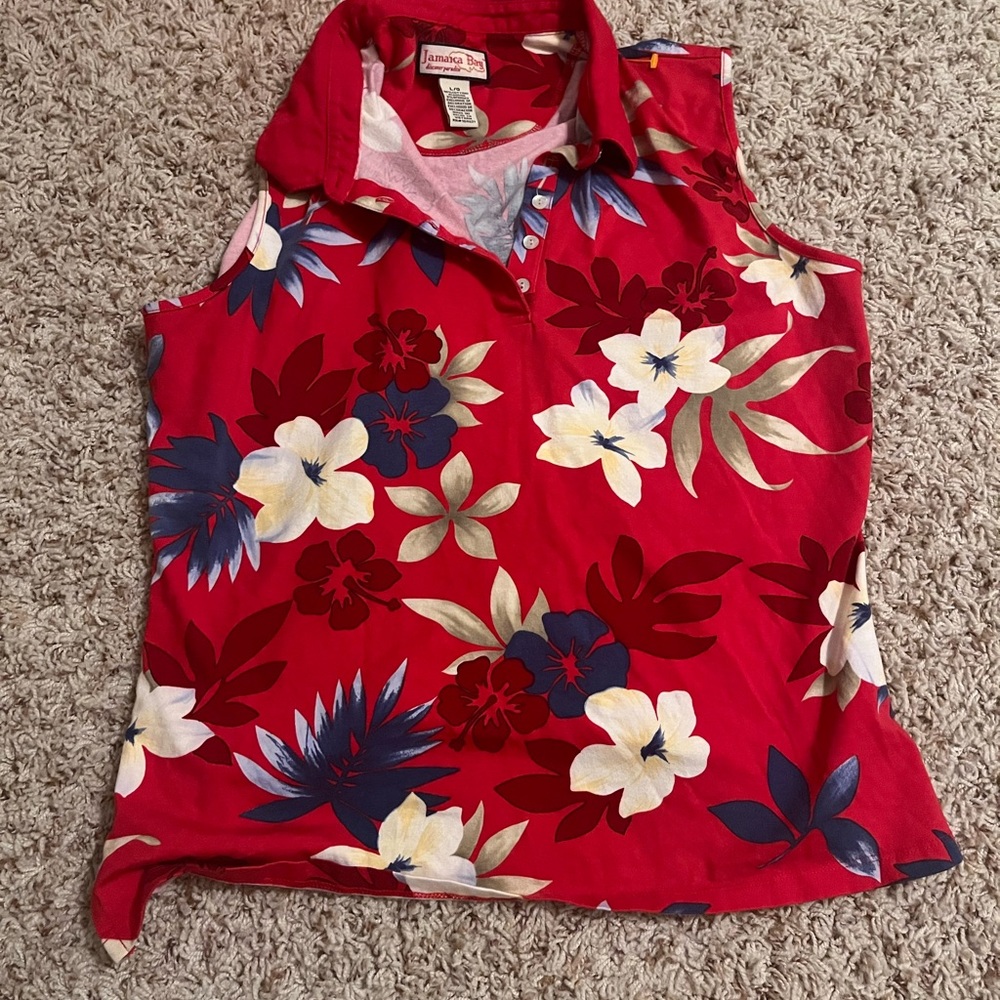 cute red hawaiian tank